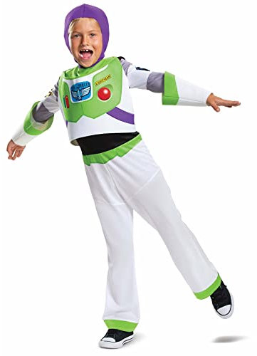 Disney Toy Story 4 - Costume Toy Story Enfant Buzz l’Éclair avec Combinaison - Taille M (7-8 Ans) - Licence Officielle Disney Pixar - Déguisement Enfant pour Halloween, Carnaval ou Jeu de Rôle