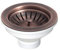 Piletta tappo cestello lavello acciaio d114 x 54mm senza troppo pieno rame anticato 1 1/2 L.B. Plast D550-70-COP