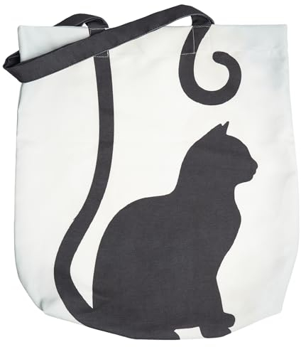 ecrou Jutebeutel Stofftasche Einkaufstasche,Faltbar Stoffbeutel,Digital Bedruckt Tragetasche 50 * 42 cm (Katze)