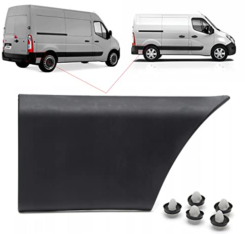 MKAREPART Kotflügel Seitenabdeckung Zierleiste Zierleiste hinten rechts für kurzes Chassis L1 und L2 Model Master MK3, Movano B MK2, NV400 10-on 768F30005R (Kotflügel hinten rechts)