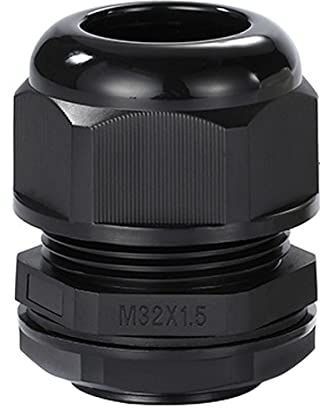 Meccion M32 Cable Gland 5 Pack IP68 Waterproof Nylon Cable Connectors with Locknut and Washer, Suitable for 18mm - 25mm Cables