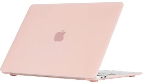 EooCoo Hülle Kompatibel für MacBook Air 13 Zoll Retina M1 A2337 A2179 A1932, 2021-2018 Freisetzung Ultradünne Glatt Hartschale Schutzhülle Case, Rose