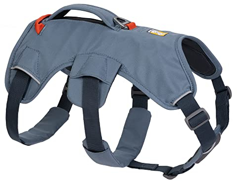 RUFFWEAR Mehrzweck-Hundegeschirr mit Griff, Web Master, verstellbares, Geschirr, 2 Leinenbefestigungen, für den täglichen Gebrauch, Slate Blue, XS