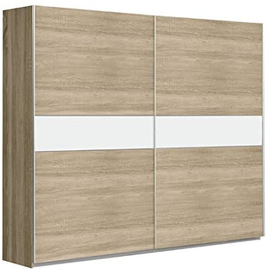 Home Heavenly® - Armario ropero 220 cm 2 Puertas correderas Paris. Armario Dormitorio vestidor (220x210 cm Roble)