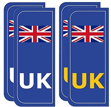 plastific Pack of 4 - GB Magnetic P Plates Sticker For Car Window Great UK Plate Travel Europe No Melting No Blow Off No Scratch Magnetic Plate Badge Oval (Blue UK Car Stickers)