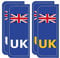 plastific Pack of 4 - GB Magnetic P Plates Sticker For Car Window Great UK Plate Travel Europe No Melting No Blow Off No Scratch Magnetic Plate Badge Oval (Blue UK Car Stickers)