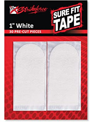 EMAX | Bowlingtape | KR Strikeforce Sure Fit Tape – Daumentape für in den Bowlingball | Weiß | Breite 1 Inch | 30 Stück vorgeschnitten