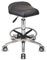 Staboos Rollhocker bis 160 kg - Sattelsitz und Fußstützee ergonomisch geformter Praxishocker mit Rollen - Drehhocker höhenverstellbar (55 cm bis 75 cm) Breitsitz