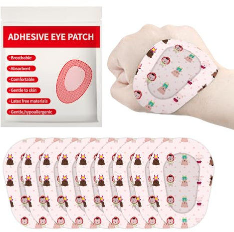 120 PCS Rosa Cartoon Eye Pads Bende adesive traspiranti cerotti occhio pigro per bambini e adulti