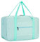 Handgepäck Tasche für Flugzeug Reisetasche Klein Faltbare Handgepäck Ryanair 40x20x25cm Sporttasche Krankenhaustasche Weekendertasche von WANDF (Denim Mintgrün 20L)