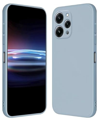 RankOne Coque pour Redmi 12 (4G) / Redmi 12 5G (6.79 inches) Étui en Silicone TPU Souple - Bleu fumé