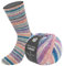 LANA GROSSA Cool Wool 4 Socks Print | Bedrucktes Merino-Sockengarn aus mehrfach verzwirnten Einzelfäden | Handstrickgarne aus 75% Schurwolle | 100g Wolle zum Stricken & Häkeln | 420m Garn FB 7760