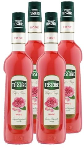 Mathieu Teisseire Getränke-Sirup Rose 0,7L - Cocktails (4er Pack)