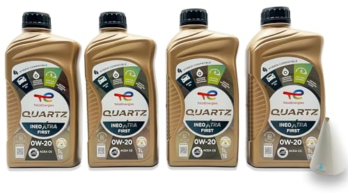 4 L Total Quartz Ineo Xtra First 0W-20 | kompatibel mit Opel/Vauxhall OV 040 1547 - A20 | PSA B71 2010 | 4 Liter | Motoröl | Motorenöl | mit Trichter | weitere Empfehlungen siehe Artikelbeschreibung