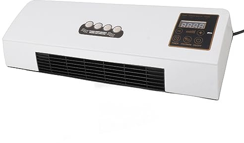 Locadence Chauffage de Climatiseur, Machine de Chauffage de Refroidissement Électrique Murale 1800 W, Élément Chauffant PTC avec Minuterie Télécommandée pour Chambre à Coucher, Salle de Bain