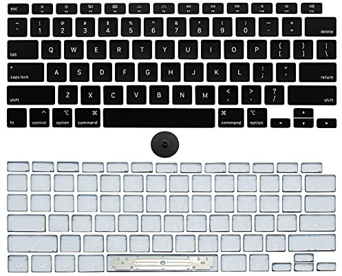 POBRIDA Tastatur-Tastenkappen, Tastenkappen, US-Set, Ersatz für MacBook Pro 13 Zoll A2338 M1 2020 EMC 3578 Volltastenkappe mit Entfernungswerkzeug