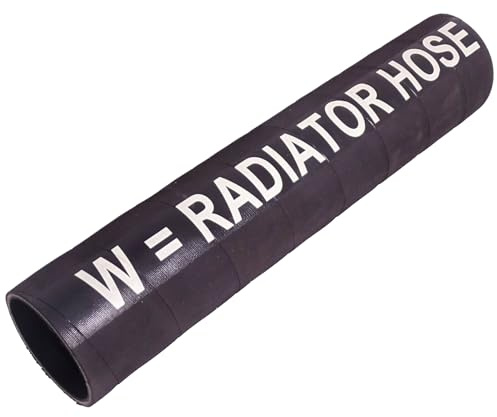 Heizkörperschlauch, 22 mm, Innendurchmesser, gerader Gummi, EPDM, Schwarz, 2 m durchgehende Länge