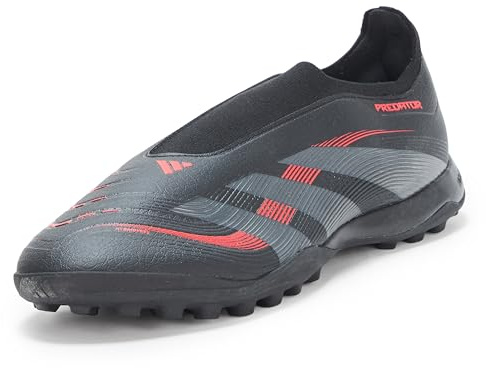 Adidas Unisex League Laceless Turf Soccer, Black/Grey/Lucid Red, 11