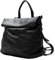 BARONE Zaino Donna in Vera Pelle, Ottimo per Viaggio, Resistente e Capiente, per PC, Made in Italy (Nero)