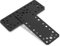 4 Piezas Placas Perforadas, Placas de Unión Planas, Escuadras Metalicas, Soporte de Fijación Perforadas con Orificio, Placas de Reparación Conectores para Fijar de Madera, Negro/180 x 65 x 2 mm