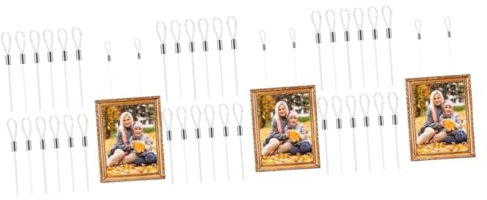 Operitacx 36 Pz Corda in nylon trasparente filo per cornice per appendere fili per appendere cavo fibra light cable laccetto Cavo per appendere trasparente kit per appendere la tela