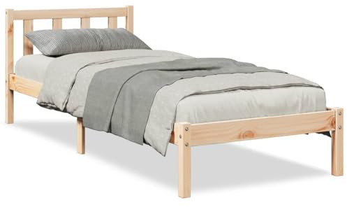 vidaXL Massivholzbett Extra Lang ohne Matratze 90x210 Kiefernholz