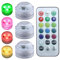 3pcs Mini Submersible LED Lights with Remote - Waterproof Battery Operated Color Changing Pool & Pond Lights for Hot Tub, Fountain, Vase, Fishtank, Garden, Aquarium, Christmas & Halloween Party Deco