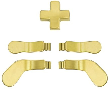 TNP for Elite Pagaies de manette compatibles avec Xbox Elite Series 1, 2 et Core Controller – Accessoires 5 en 1 de rechange en acier inoxydable pour gâchette et D-Pad, doré