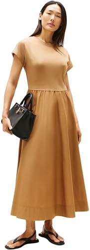Tommy Hilfiger Modern Cody Midi Mix F&f DRS Ww0ww46711 Robe évasée Femme (Lot de 1)
