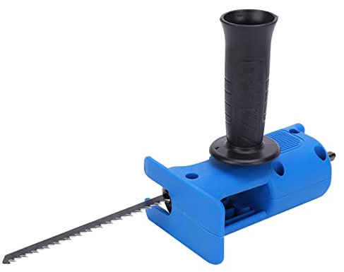 Portable Reciprocating Saw Kit Electric Drill Saw Attachment Reciprocating Saw Drill Attachment for Wood Metal Cutting, ABS+High Speed Steel Material, Non-Slip Handle for Easy Grip