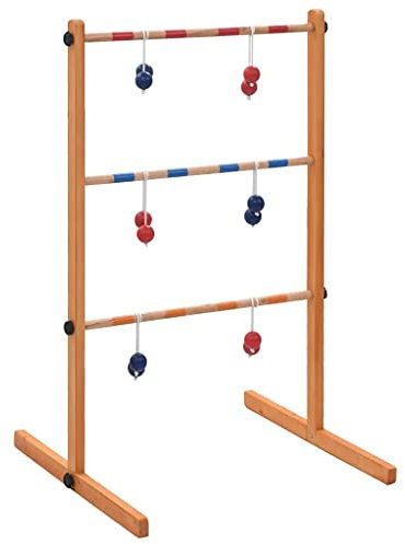 vidaXL Solid Pine Wood Ladder Golf Set with Carrying Bag - Perfect for Family Gatherings and Friendly Get-Togethers