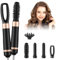 LuLuanping Warmluftbürste, 5 in1 Hairstyler, 1000W Rundbürstenföhn, Multifunktionaler Hairstyler, Ionen Föhn, Professioneller Warmluftbürste, zum Styling, Volumisieren, Locken und Glätten (Schwarz)