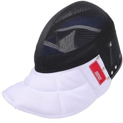 Fechten Epee MASK Helm CE 350N Masque Zaunschützer, Kohlenstoffstahl -Mesh STAB -Proof Atmungsabstimmung Gesichtsabdeckung Schutzgetriebe mit Stoffauskleidung (S)