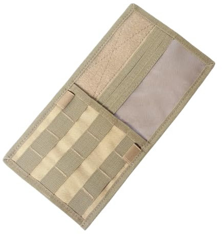Car Sun Visor Organizer,Molle Visor Storage Pouch,Tactical Car Visor Holder Panel Organizer,Vehicle Auto Interior Accessories Pocket Case Bag for Map,Documents,Cards,Pen,Drivers License (Brown)