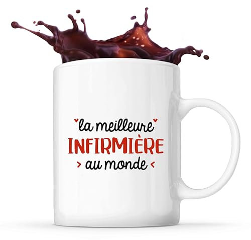 Tasse La meilleure Infirmière | Mug | Idée Tasse Personnalisable Cadeau Anniversaire Fête Original Famille Travail Départ Collègue Retraite Noël.