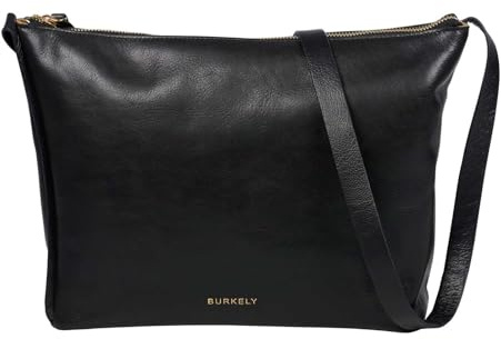Burkely Leder Umhängetasche Fine Florence Crossbody Bag Black schwarz