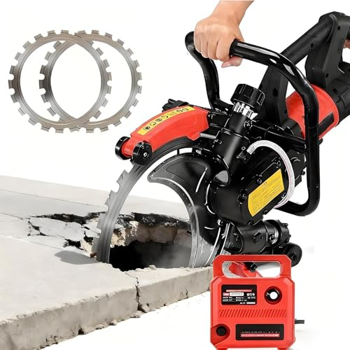 Heavy-Duty Electric Concrete Cutter Saw with Water Pump and Blades for Reinforced Concrete, Brick, and Tile Cutting