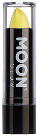 Moon Glow Barra de labios neón UV - Barra de labios de color neón brillante - Brilla bajo los rayos UV Amarillo pastel 1 Unidad (Paquete de 1)