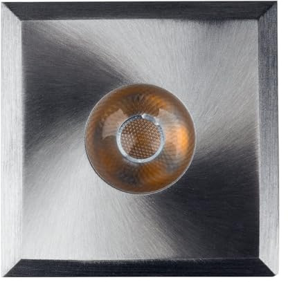 Heitronic LED Einbaustrahler AUSTIN, Aluminium gebürstet, 6W, warmweiß, eckig EEK: A+