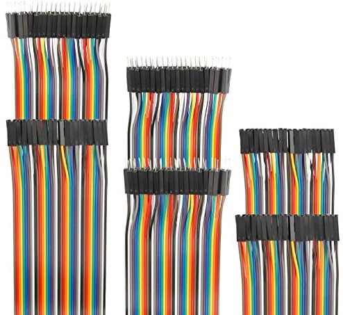 EDGELEC 120pcs Dupont Wire 10cm 15cm 20cm 30cm 40cm 50cm 100cm Optional Breadboard Jumper Wires Assorted Kit Male to Female Male to Male Female to Female Multicolored Ribbon Cable