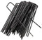 Yeasing - Estacas de fijación para jardín, alfileres de jardín, Grapas de Suelo para asegurar Tejidos, antimalezas, muletón, Impermeables, Telas de Paisaje (30 Piezas, Negra)