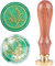 craspire Botanischer Zweig Wachs-Siegel-Stempel, Siegelwachsstempel Retro Holzstempel Wachssiegel 25 mm Abnehmbar Messingdichtung Holzgriff Für Umschläge Einladungen Hochzeit Verschönerung Flasche