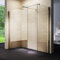 Yellowshop - Box doccia Walk in cm 150x80 H 195 Due pareti fisse in cristallo temperato trasparente 8 mm