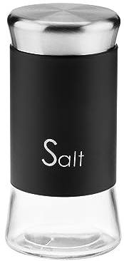 Galicja Gewürzdosen GRENO – Gewürz Organizer – Salzstreuer – Gewürzstreuer – Spice Jars – Salzstreuer klein – 150ml Gewürzgläser fur SALT Schwarz