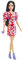 Barbie Fashionista - Muñeca Morena con Vestido de Flores a Dos Colores y Accesorios de Moda de Juguete (Mattel HBV11)