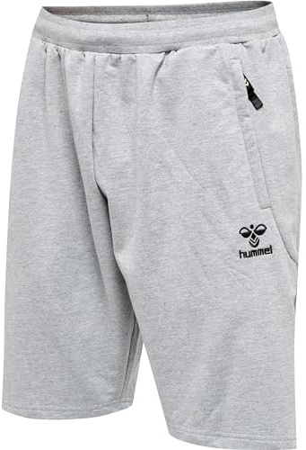 hummel Herren Hmlmove Grid Cotton Shorts, Grey Melange, 3XL EU