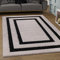 SANAT Wohnzimmer Teppich - Luxus Shaggy Nicht-schuppend Teppich, Wohnzimmer Schlafzimmer Esszimmer Eingangsbereich Teppiche, Bordüre Creme 200 x 280 cm