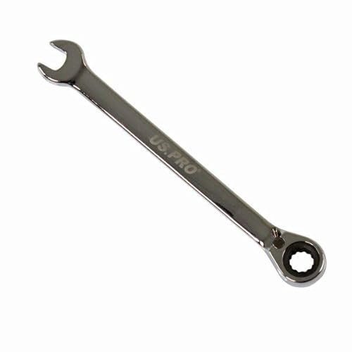 US PRO Tools 9mm Reversible Ratchet Spanner Wrench 72 Teeth Open & Ring End Wrench 3666
