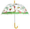 Fallen Fruits Esschert Design Kinder Regenschirm transparent Insekten Raupe gelber Griff Regen
