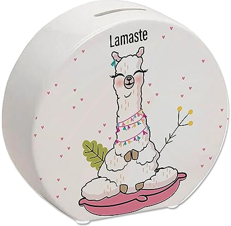 Lamaste - Die geistreiche Spardose mit Lama Motiv die perfekte Sparbüchse für Liebhaber von Lamas, die auch gerne meditieren und entspannen